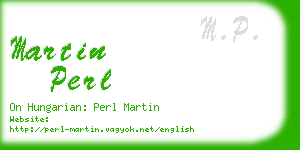 martin perl business card